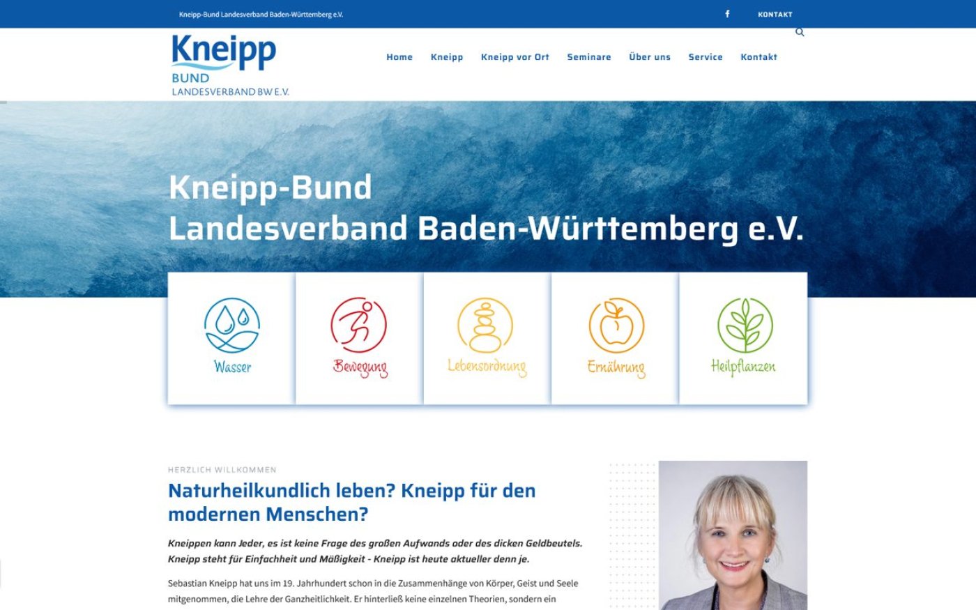 Website Kneipp Challenge · Schüler-Kreativwettbewerb – Webdesign von Gehring Media