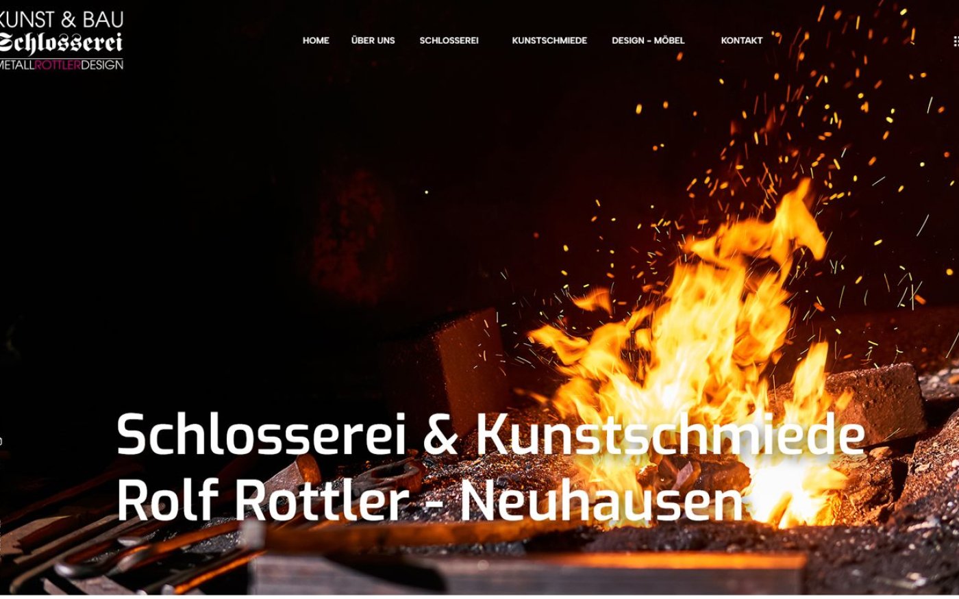 Website Kunstschmiede Rottler · Neuhausen – Webdesign von Gehring Media