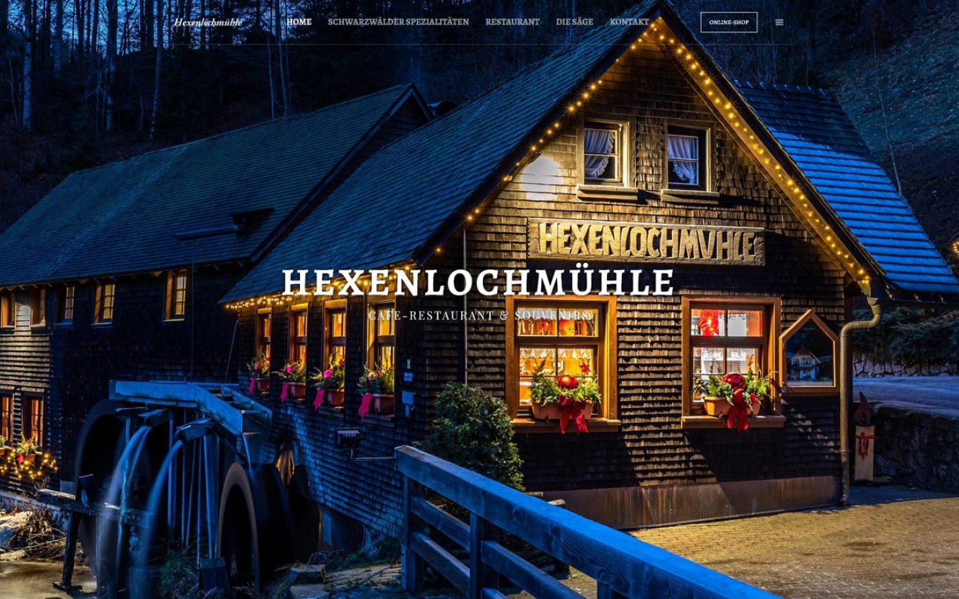 Website Hexenlochmühle · Furtwangen – Webdesign von Gehring Media
