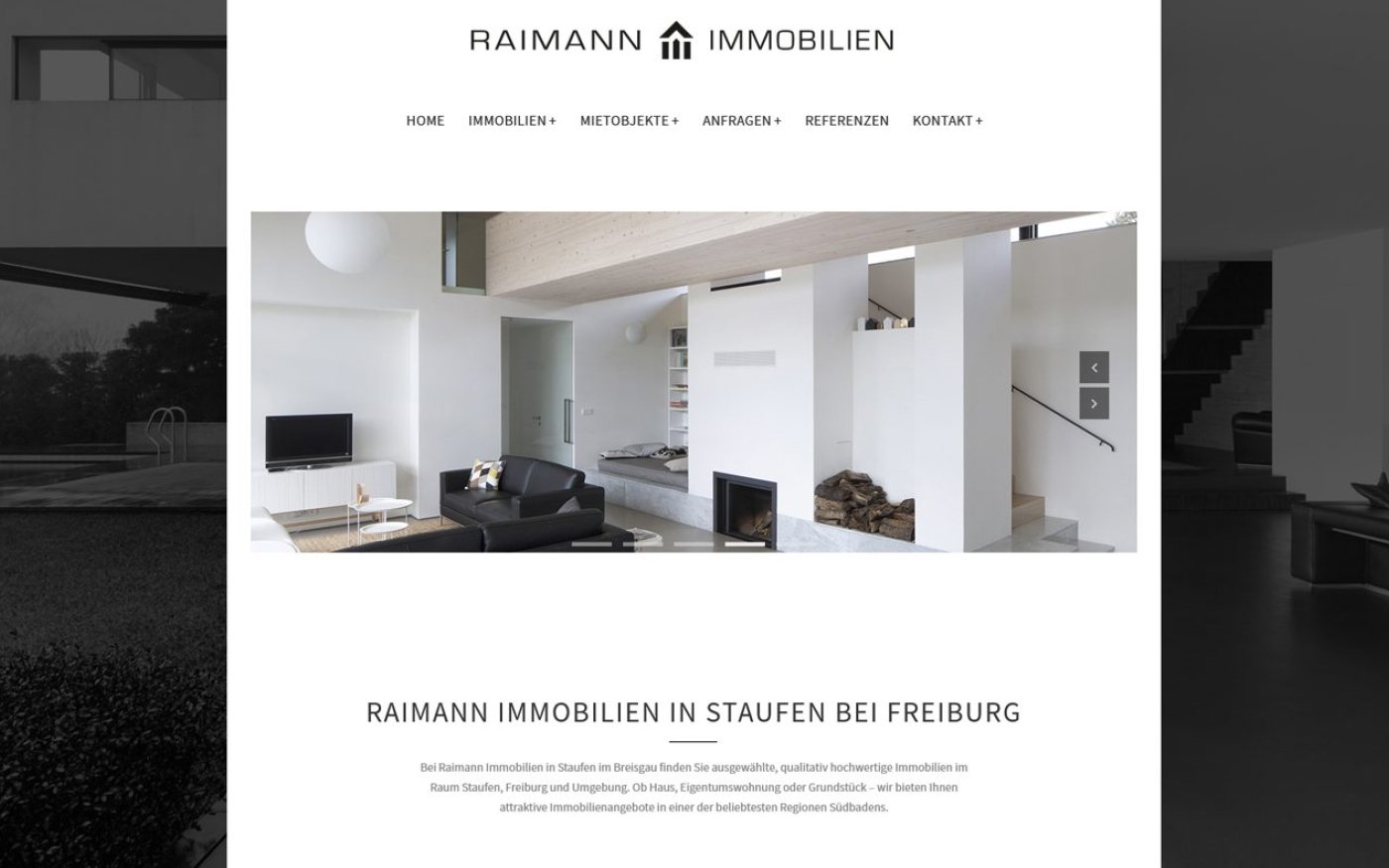 Website Raimann Immobilien · Staufen – Webdesign von Gehring Media